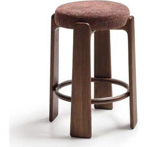 Hnědá/v tmavě přírodní barvě barová stolička z jasanového dřeva (výška sedáku 75 cm) Granite – Kave Home obraz
