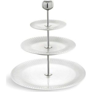 Třípatrový bílý porcelánový etažér Kähler Design Hammershoi Etagere, ⌀ 28 cm obraz