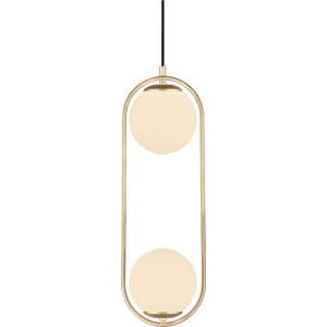 Závěsné svítidlo ve zlaté barvě se skleněným stínidlem ø 20 cm Arch – Squid Lighting obraz