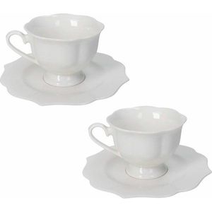 Bílé šálky v sadě 2 ks z kostního porcelánu 170 ml Queen – Brandani obraz