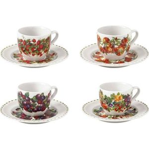 Bílé šálky v sadě 4 ks z kostního porcelánu 90 ml Le Primizie – Brandani obraz