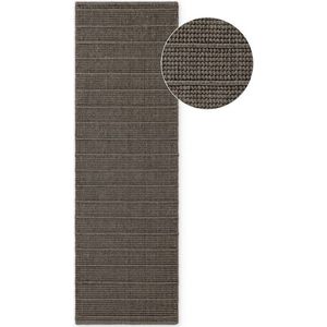 Tmavě šedý/tmavě hnědý ručně tkaný vlněný běhoun 80x250 cm Camden Parker – Ted Baker obraz
