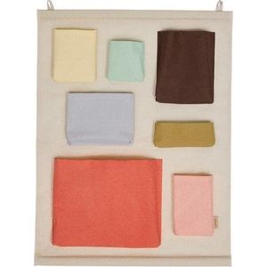 Béžový látkový závěsný organizér 60x2x80 cm Saga – OYOY Mini obraz
