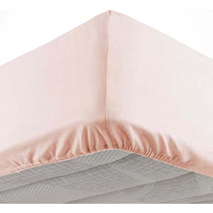 Růžové napínací prostěradlo z mikrovlákna 140x190 cm Oscar – douceur d'intérieur obraz