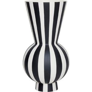 Bílá/černá ručně vyrobená váza z kameniny (výška 28 cm) Toppu – OYOY Living Design obraz