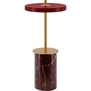 Červená mramorová LED stmívatelná stolní lampa s kovovým stínidlem (výška 25, 5 cm) Asteria Move Mini – UMAGE obraz