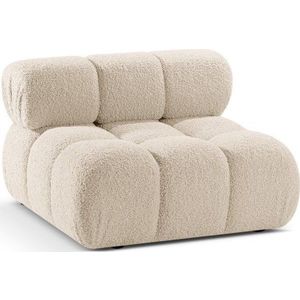 Béžový modul pohovky z textilie bouclé (středový díl) Bellis – Micadoni Home obraz