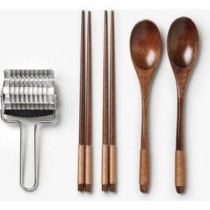 Modré nerezové/bambusové hůlky v sadě pro 2 osoby The Essentials - Ramen Tools – Printworks obraz