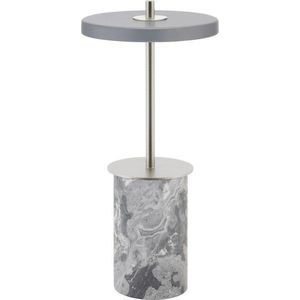 Šedá mramorová LED stmívatelná stolní lampa s kovovým stínidlem (výška 25, 5 cm) Asteria Move Mini – UMAGE obraz
