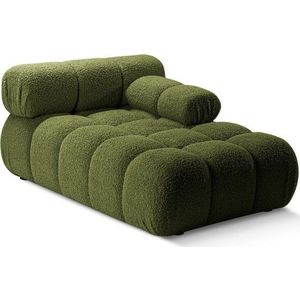Zelený modul pohovky z textilie bouclé (pravý roh) Bellis – Micadoni Home obraz