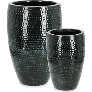 Kovové/smaltované ručně vyrobené květináče v sadě 2 ks ø 45 cm Nirad – Bizzotto obraz