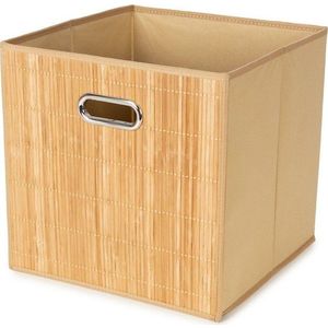 Bambusový úložný box v přírodní barvě 31x31x31 cm – Compactor obraz