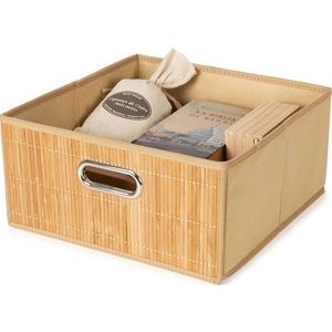 Bambusový úložný box v přírodní barvě 31x31x15 cm – Compactor obraz