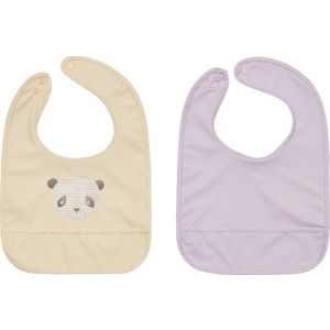 Světle žluté/fialové bryndáky v sadě 2 ks Lun Lun Panda – OYOY Mini obraz