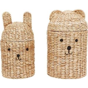 Dětské koše na hračky v sadě 2 ks z mořské trávy v přírodní barvě ø 28, 5x49, 5 cm Bear & Rabbit – OYOY Mini obraz