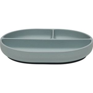 Šedomodrý silikonový dětský talíř 17x21, 5 cm Enkei – OYOY Mini obraz
