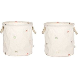 Krémové látkové dětské koše na hračky v sadě 2 ks ø 32x32 cm Moira – OYOY Mini obraz