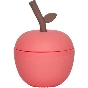 Červený silikonový dětský hrnek Apple – OYOY Mini obraz