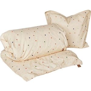 Krémové bavlněné dětské povlečení do postýlky 70x100 cm Konfetti – OYOY Mini obraz