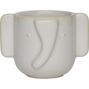 Kameninový ručně vyrobený obal na květináč ø 9 cm Elephant – OYOY Mini obraz