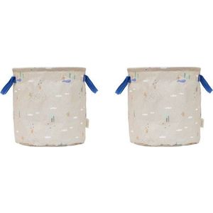 Béžové látkové dětské koše na hračky v sadě 2 ks ø 32x32 cm Foxy – OYOY Mini obraz