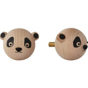 Nástěnný háček z bukového dřeva v přírodní barvě Panda – OYOY Mini obraz