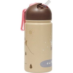 Světle hnědá hliníková dětská lahev 360 ml Friends in the Forest – OYOY Mini obraz