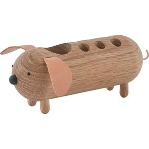 Dřevěný organizér na psací potřeby v přírodní barvě Eddie Dog – OYOY Mini obraz