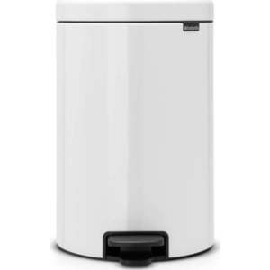 Bílý nášlapný ocelový odpadkový koš 20 l NewIcon – Brabantia obraz