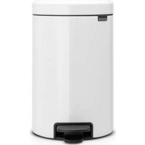 Bílý nášlapný ocelový odpadkový koš 12 l NewIcon – Brabantia obraz