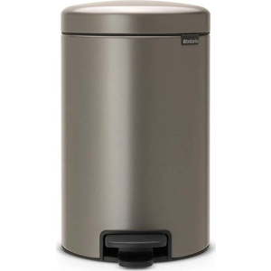 Šedý nášlapný ocelový odpadkový koš 12 l NewIcon – Brabantia obraz