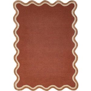 Ručně tkaný koberec s příměsí vlny v terakotové barvě 120x170 cm Rivo Wool – Flair Rugs obraz