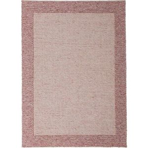 Světle růžový ručně tkaný koberec s příměsí vlny 160x230 cm Rue – Flair Rugs obraz