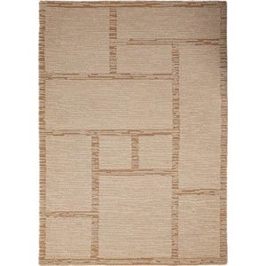 Ručně tkaný vlněný koberec v přírodní barvě 140x200 cm Harris Modula Wool – Flair Rugs obraz