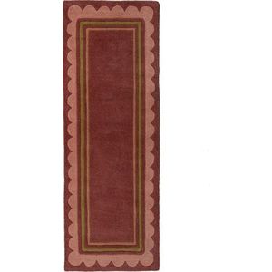 Vínový ručně tkaný vlněný běhoun 80x230 cm Lois – Flair Rugs obraz