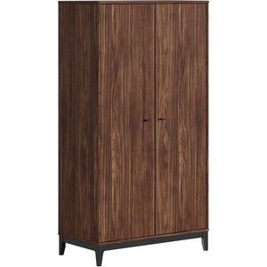 Šatní skříň v dekoru ořechu v tmavě přírodní barvě 100x190, 5x55 cm Ilyas – Vipack obraz