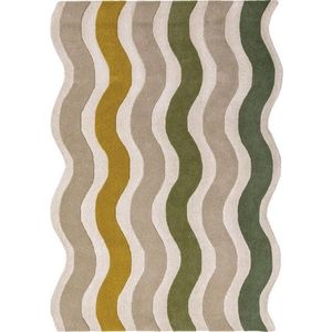 Zelený/v přírodní barvě ručně tkaný vlněný koberec 200x290 cm Cascade Wool – Flair Rugs obraz