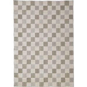 Zelený pratelný koberec s příměsí bavlny 116x170 cm Muted Checkerboard – Flair Rugs obraz