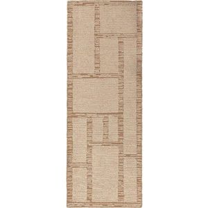 Ručně tkaný vlněný běhoun v přírodní barvě 80x230 cm Harris Modula Wool – Flair Rugs obraz