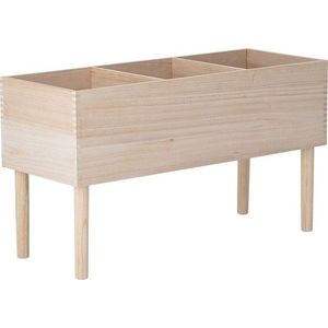 Knihovna z masivu pavlovnie ve světle přírodní barvě 91x50x35 cm Douve – Bloomingville obraz