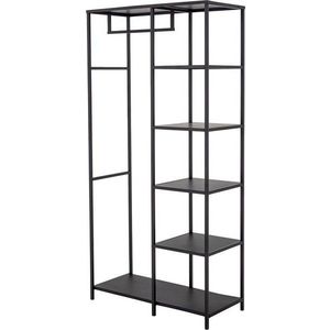 Černý kovový stojan na oblečení 90x183x40 cm Valde – Bloomingville obraz