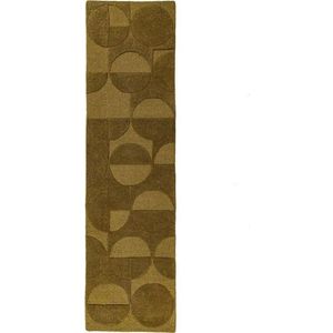 Tmavě zelený ručně tkaný vlněný běhoun 60x230 cm Gigi – Flair Rugs obraz