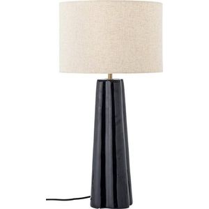 Modrá/krémová kovová stolní lampa s textilním stínidlem (výška 61 cm) Cornelie – Bloomingville obraz
