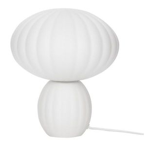 Bílá skleněná stolní lampa (výška 28 cm) Kumu – Hübsch obraz
