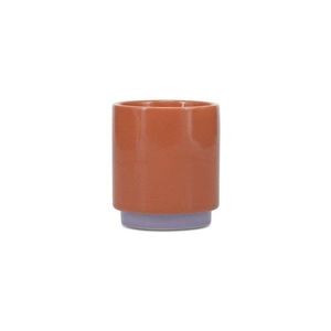 Oranžový/fialový kameninový šálek 130 ml Duo – ONA obraz