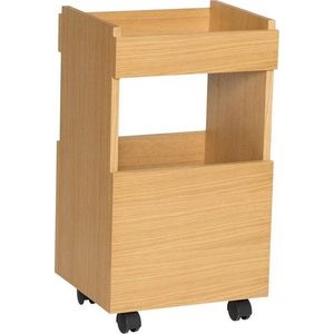 Servírovací stolek na kolečkách v dekoru dubu 35x40 cm Forma – Hübsch obraz