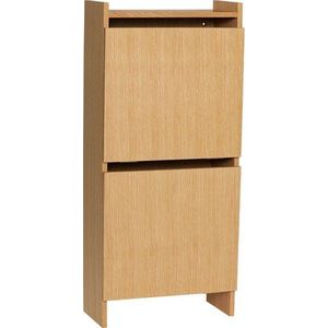 Výklopný botník v dekoru dubu v přírodní barvě 50x110x24 cm Forma – Hübsch obraz