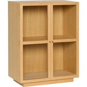 Závěsná vitrína v dekoru dubu v přírodní barvě 70x90x39 cm Mae – Hübsch obraz
