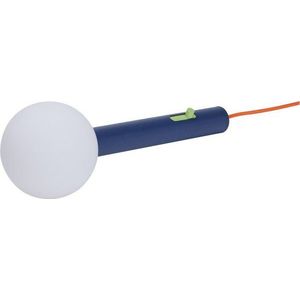 Modrá kovová LED stmívatelná stolní lampa se skleněným stínidlem (výška 30 cm) Talk – Hübsch obraz
