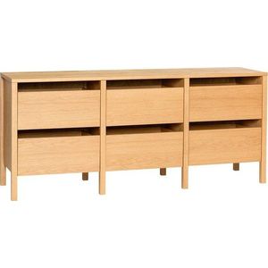 Komoda v dekoru dubu v přírodní barvě 150x65x40 cm Forma – Hübsch obraz